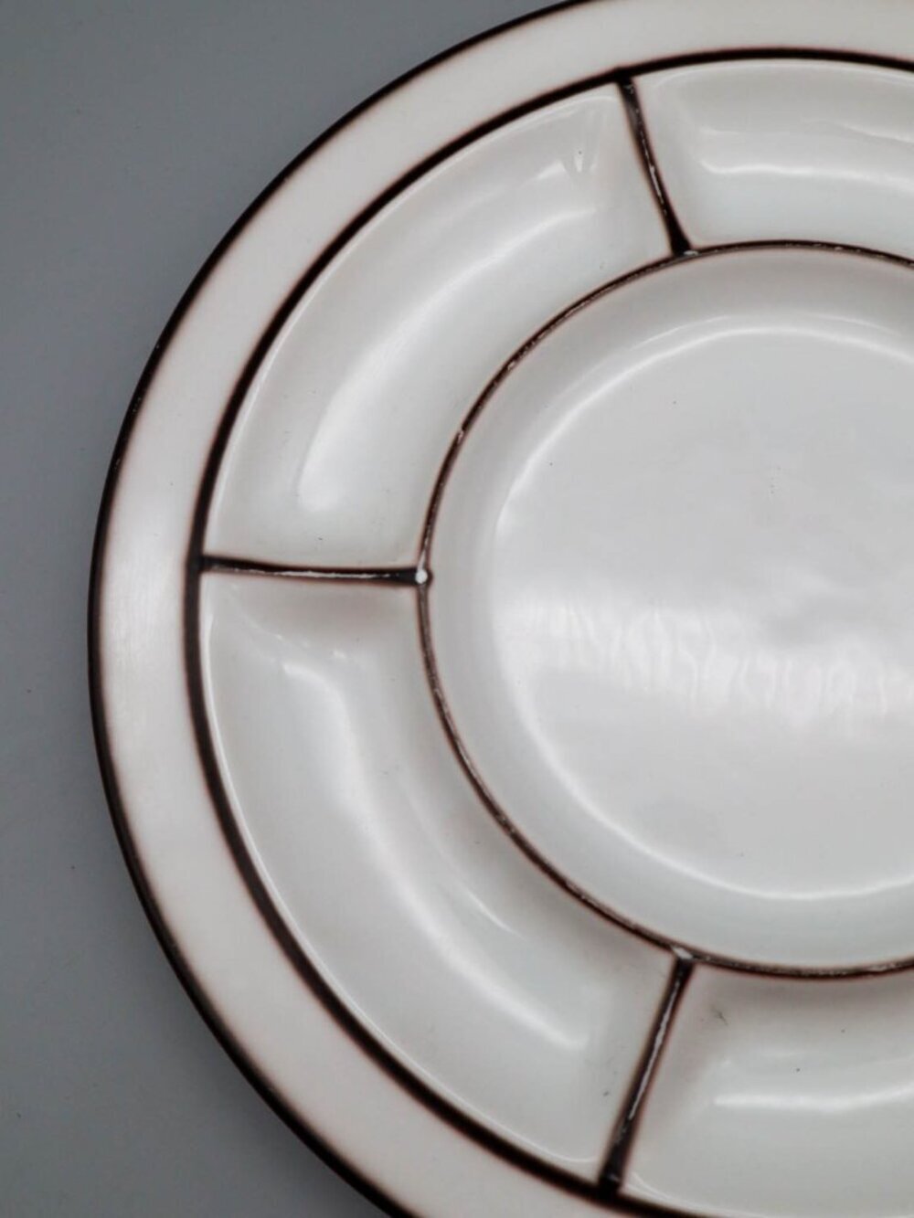 Thomas Scandic Shadow Ceramic Stoneware Fondue Plate Hertha Bengtson Rosenthal - Picture 2 of 5